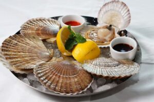 Живой морской гребешок